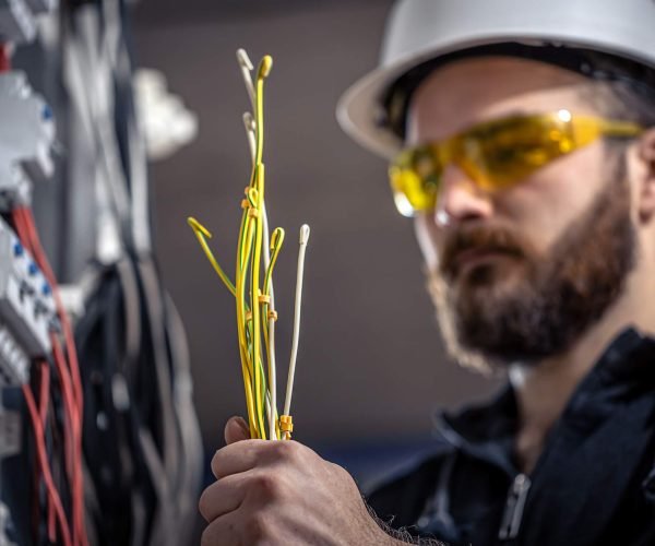 electricista instalando cableado